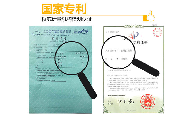 UV能量計檢測證書