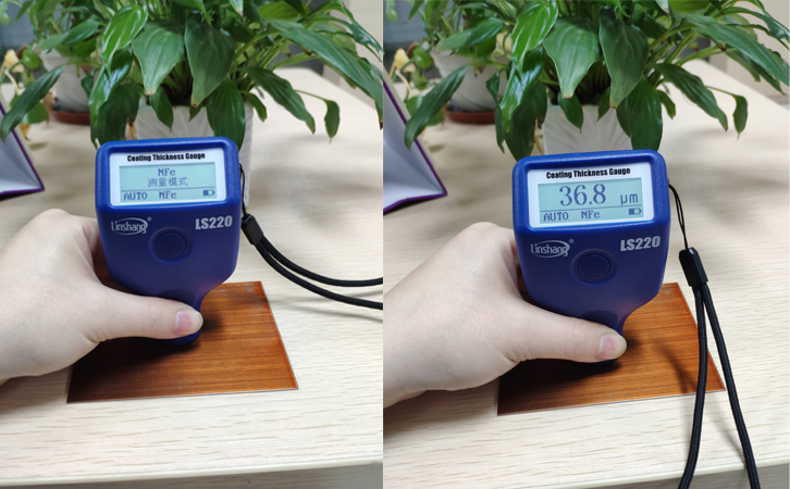 高精度涂層測厚儀實測